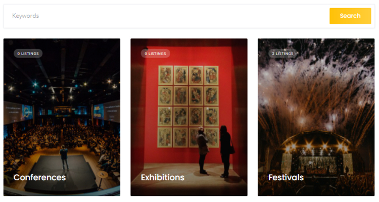 Create an event listing website with WordPress.