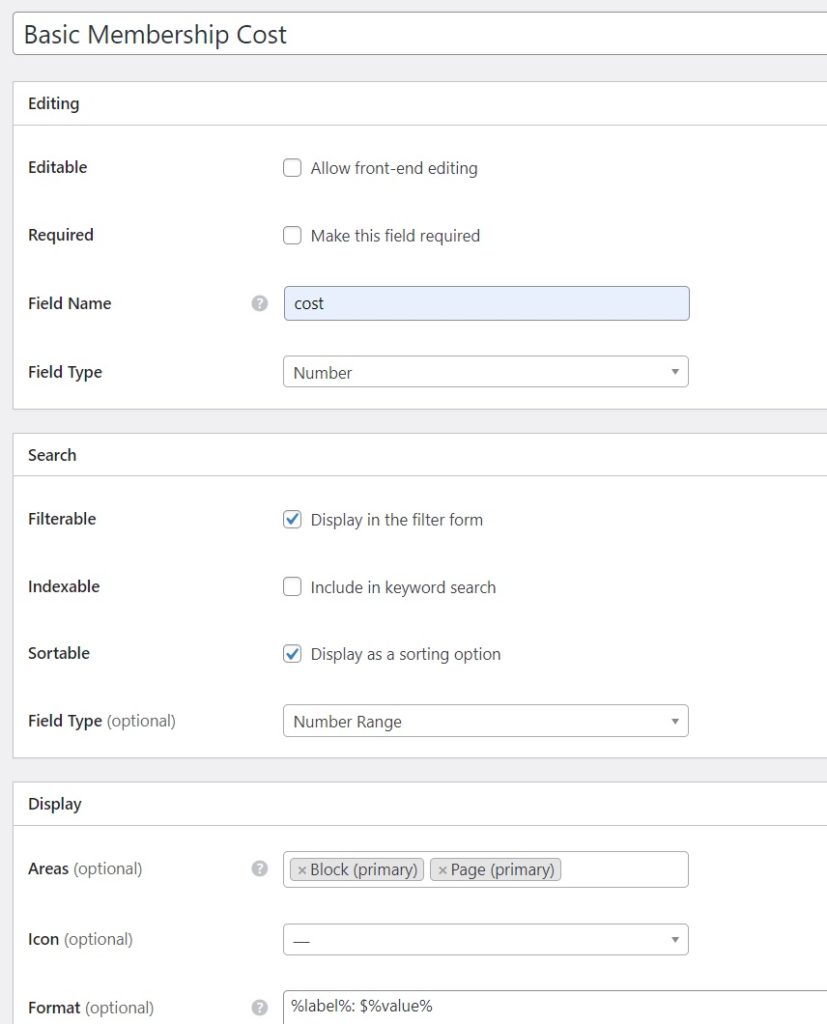 Adding custom listing fields.