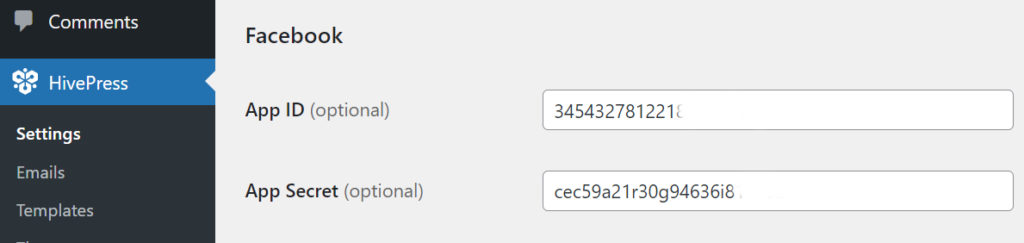 HivePress Integrations settings.