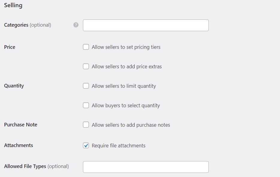 Allowing adding file attachments on a stock media website.