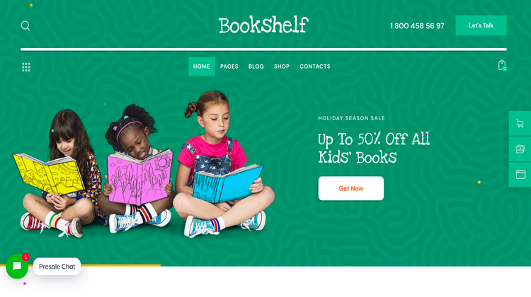 Bookshelf | Books & Media Online Store WordPress Theme.