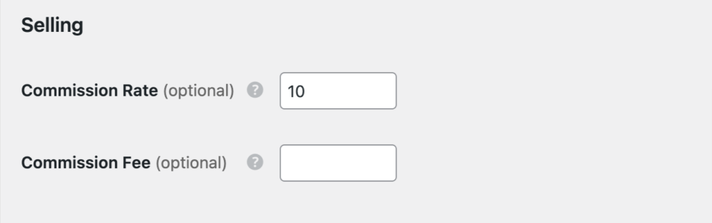 Setting up commissions.