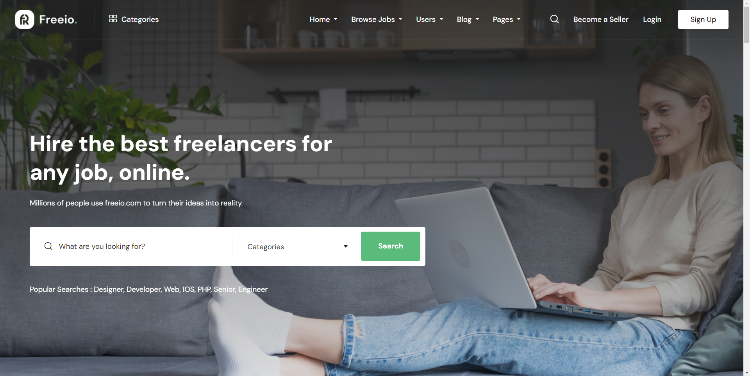 Freeio WordPress theme.