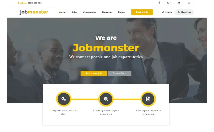 Jobmonster, a premium WordPress job board theme.