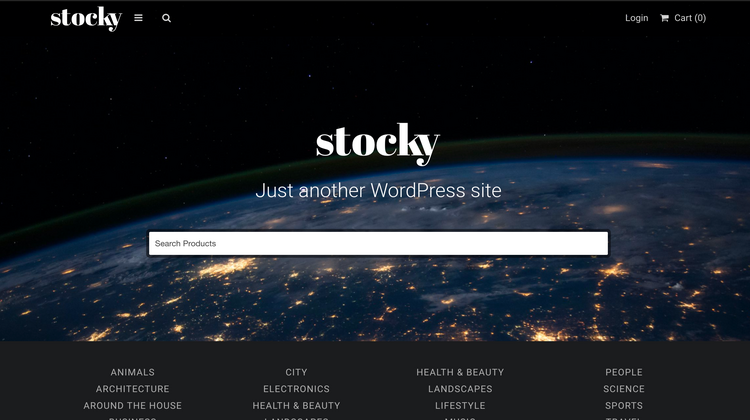 Stocky - A Stock Photography Marketplace Theme.