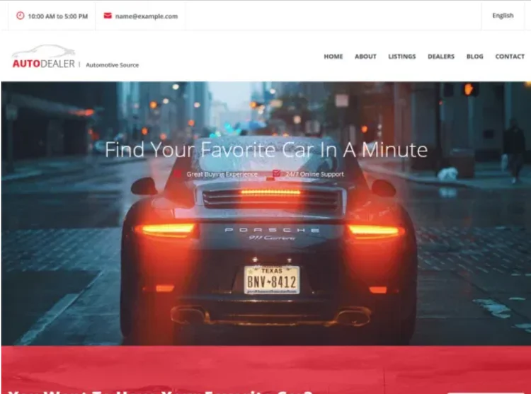 WordPress car listing theme.